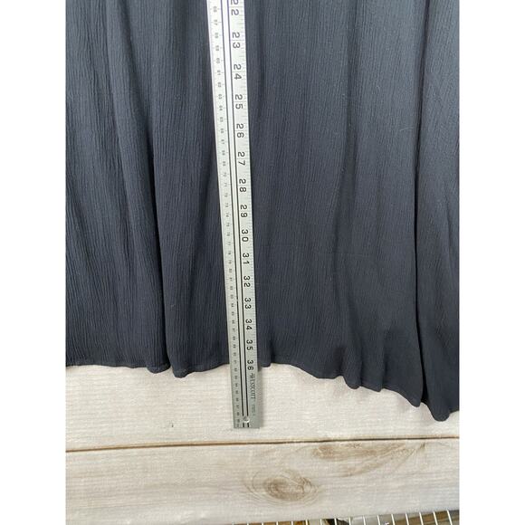 Lane Bryant Dress Womens Plus 22 Black Crochet Lace Pleated Minimal Boho Pockets - Picture 4 of 12